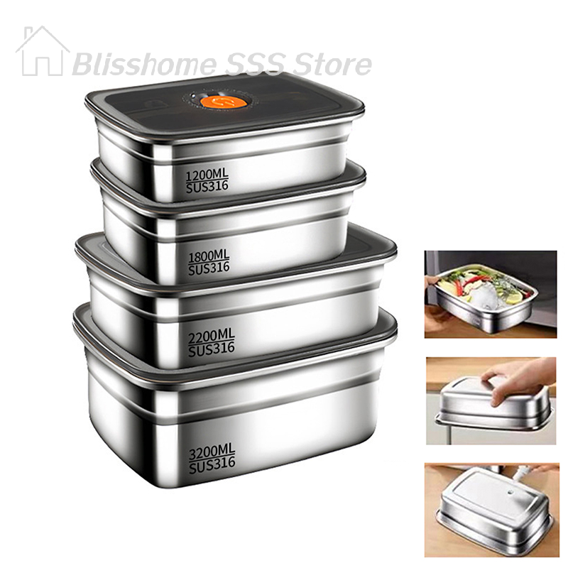 Meal Prep Freezer - 【S】304 Stainless Steel Lunch Box With