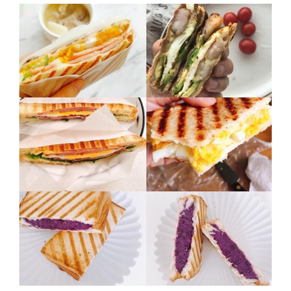 Breakfast Sandwich Press - Aluminum Alloy Sandwich Pan Nonstick Removable