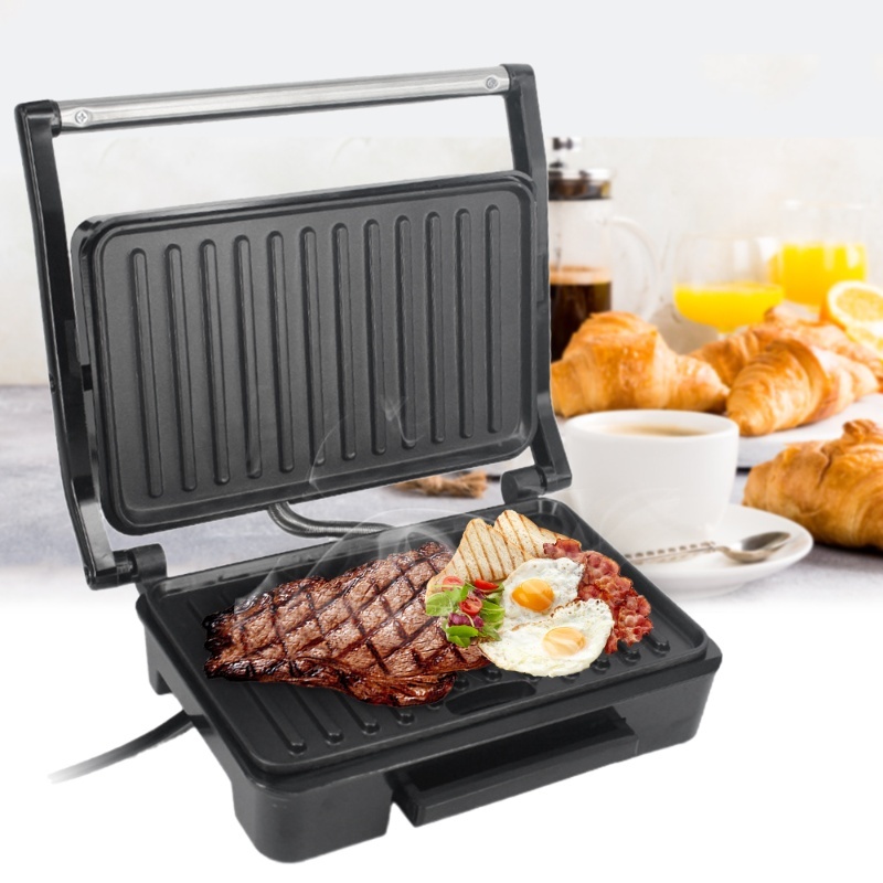 Breakfast Sandwich Press - Panini Maker Household Stainless Steel 850W
