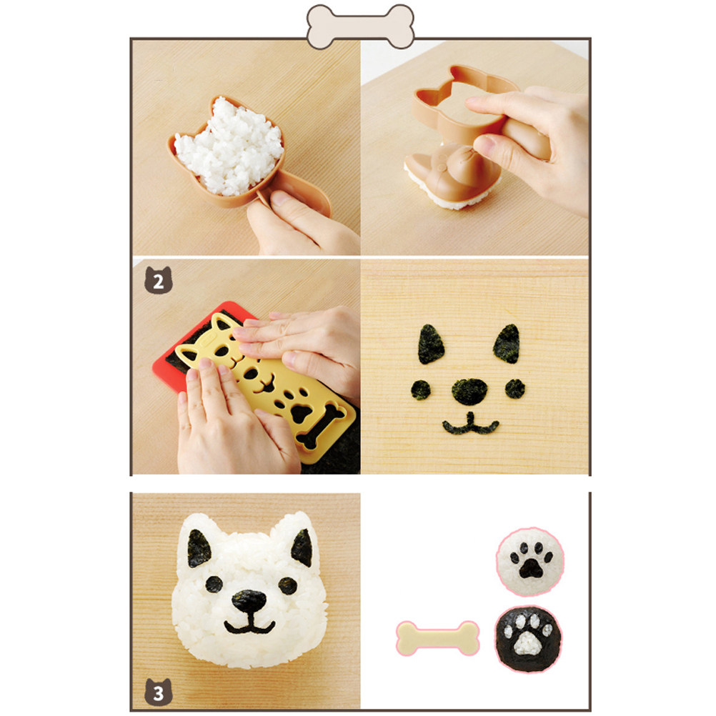 1Set Cute Puppy Shaped Rice Ba - Meal Prep With Rice review and price