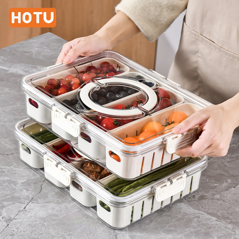 4-Section HOTU Fridge Containe - Meal Prep Veggie review and price