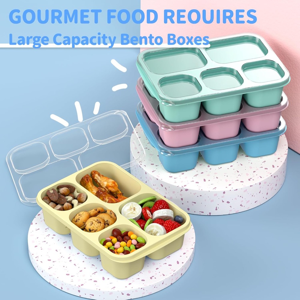 Bento Box Adult Lunch Box - 4  - Meal Prep Yellow review and price