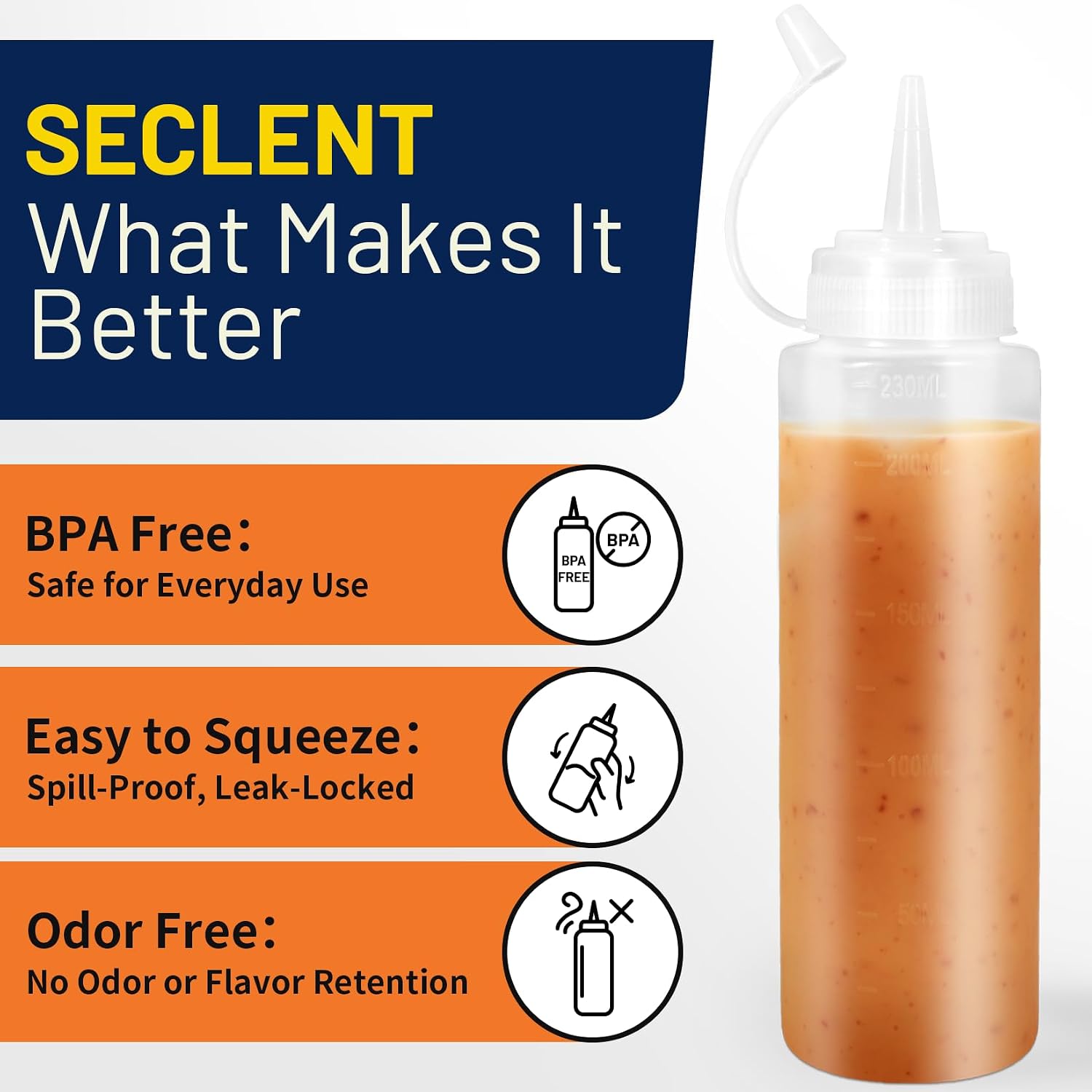 6-Pack 8oz Squeeze Bottles for - Sauce Squeeze Bottle review and price