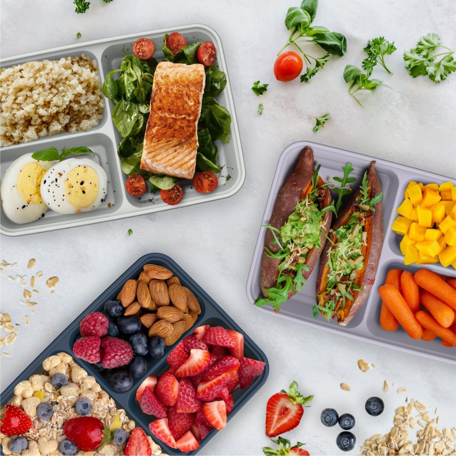 2-Pack 3-Compartment Meal Prep - Meal Prep Freezer review and price