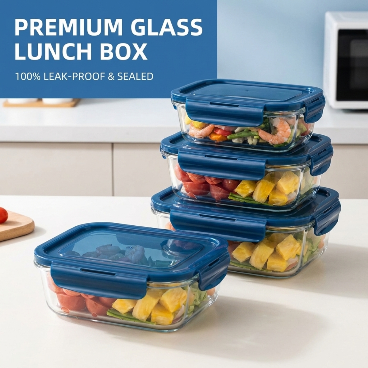 Star Sea Blue Glass Lunch Boxe - Meal Prep Seafood review and price