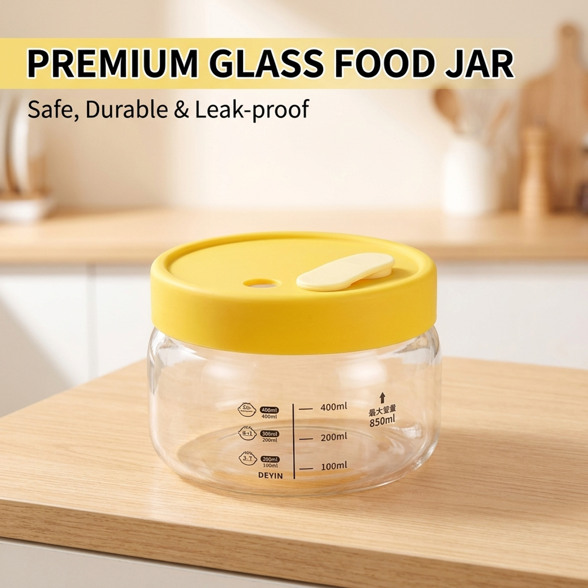 Hot Sale Yellow Glass Food Con - Meal Prep Yellow review and price