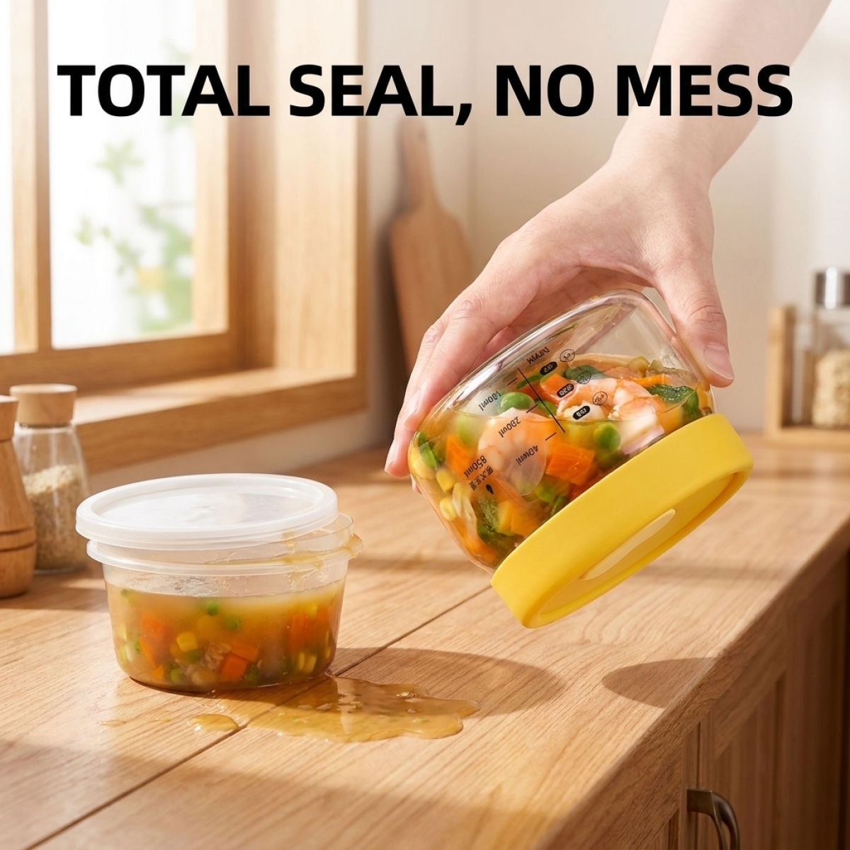 Hot Sale Yellow Glass Food Con - Meal Prep Yellow review and price