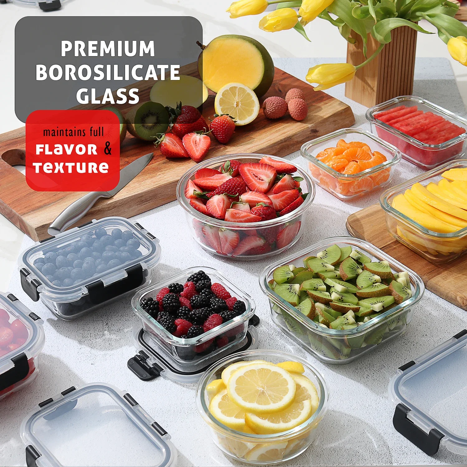 Glass Food Storage Containers  - Meal Prep Freezer review and price
