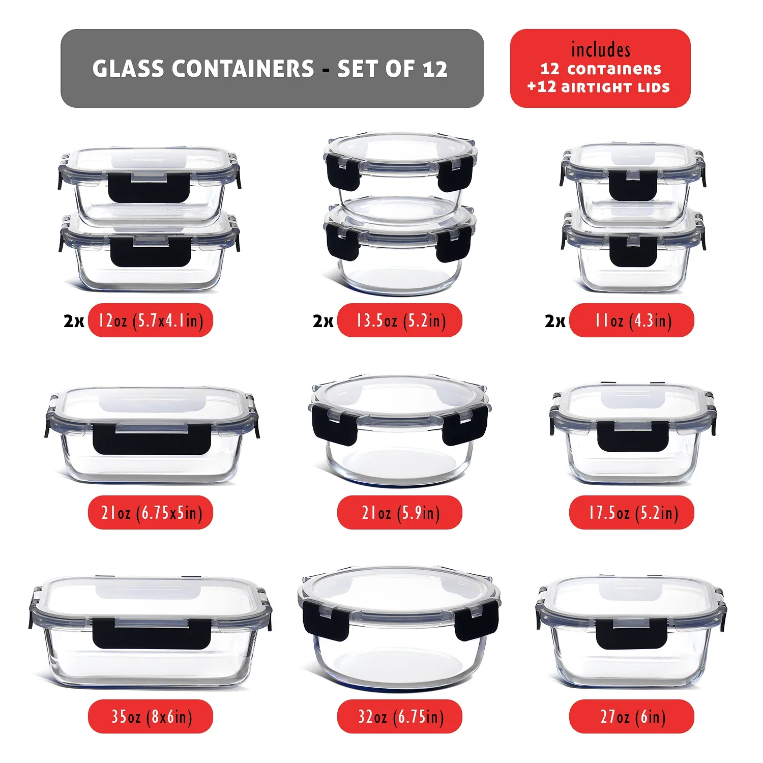 Glass Food Storage Containers  - Meal Prep Freezer review and price