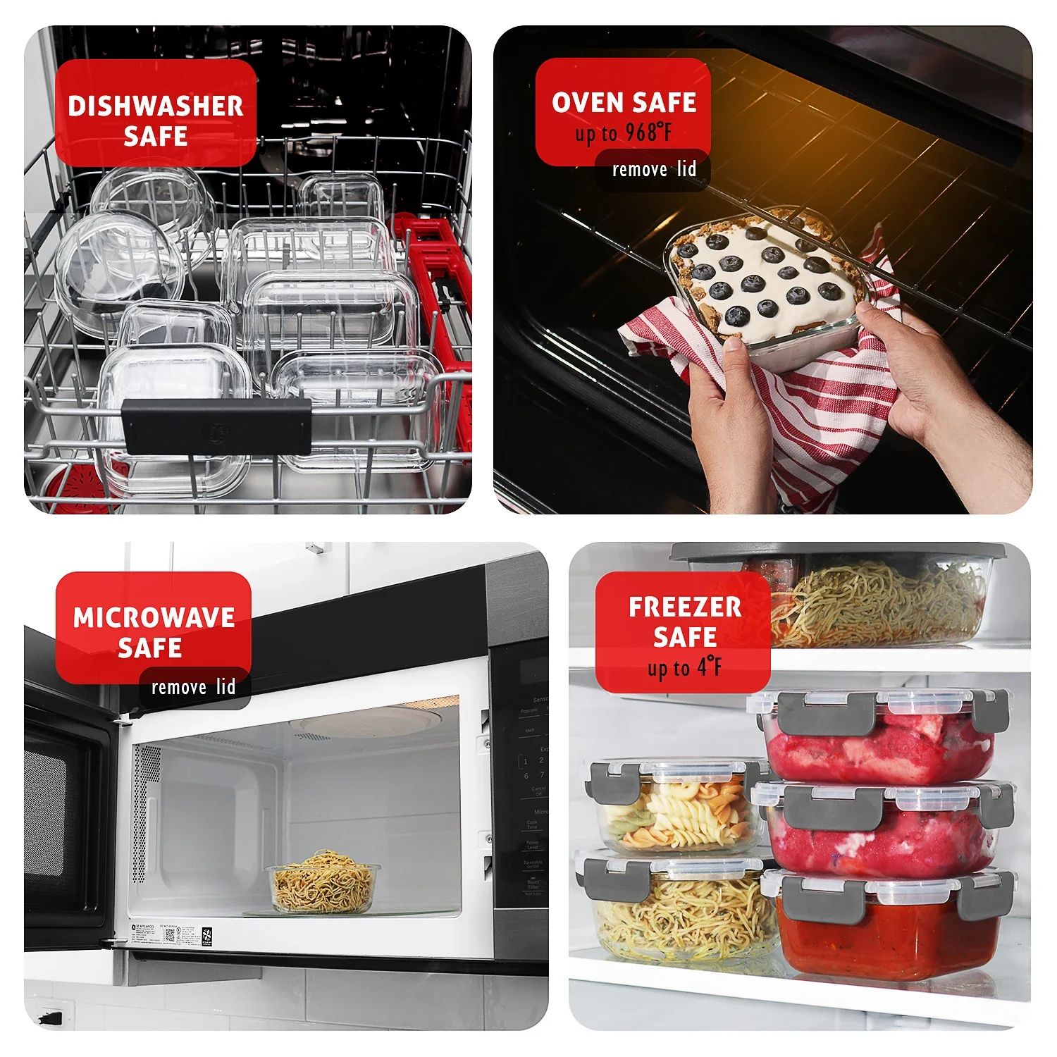 Glass Food Storage Containers  - Meal Prep Freezer review and price
