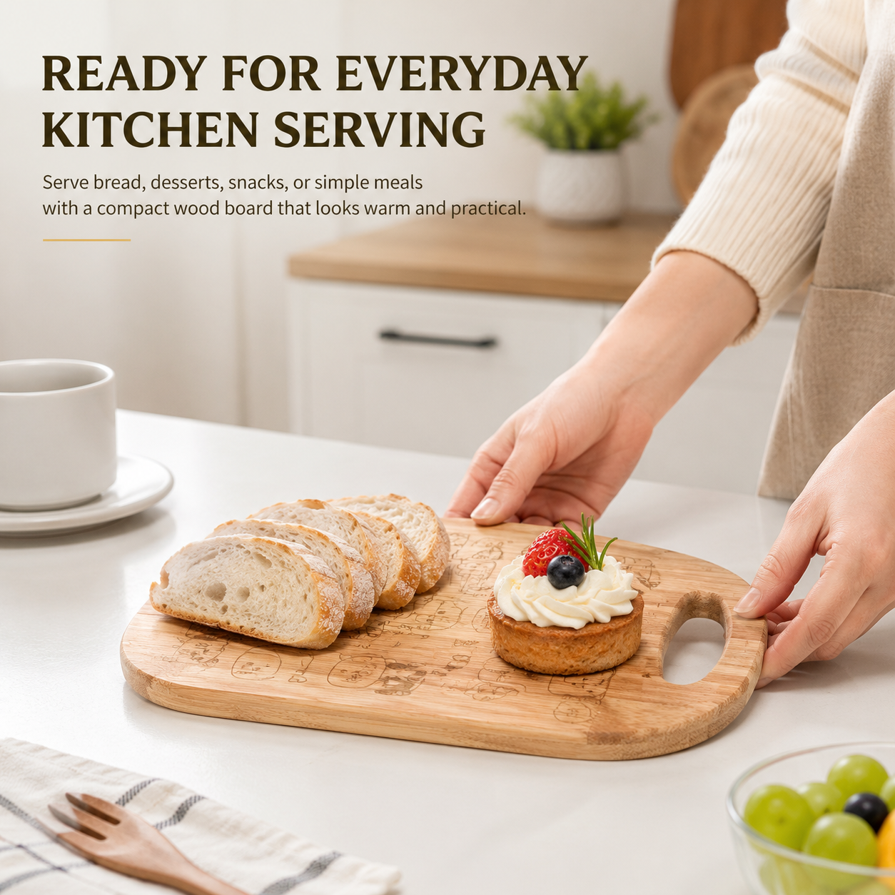 Reusable Wooden Bread Board Cu - Meal Prep Veggie review and price