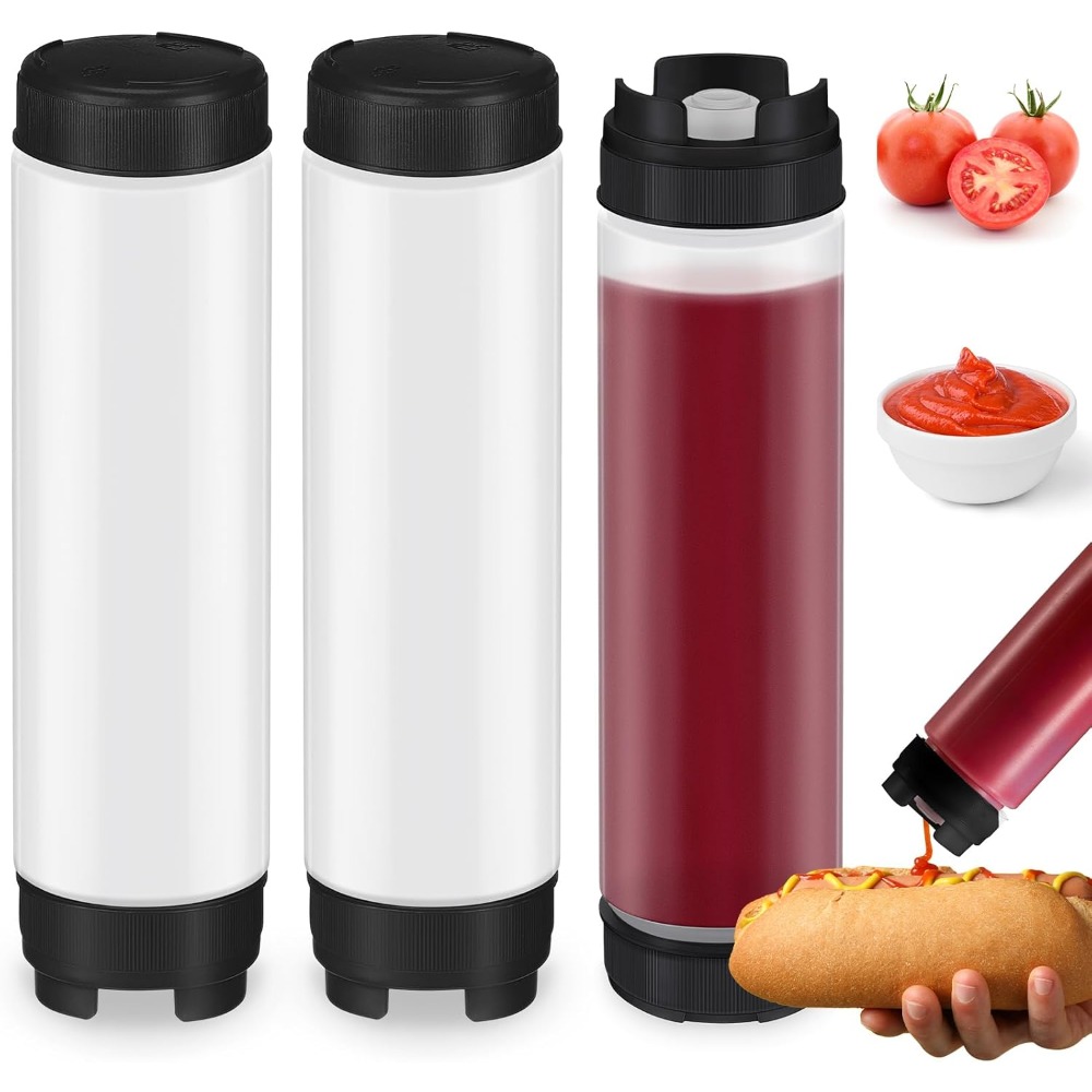 3 Pcs 16 oz Inverted Plastic S - Sauce Squeeze Bottle review and price