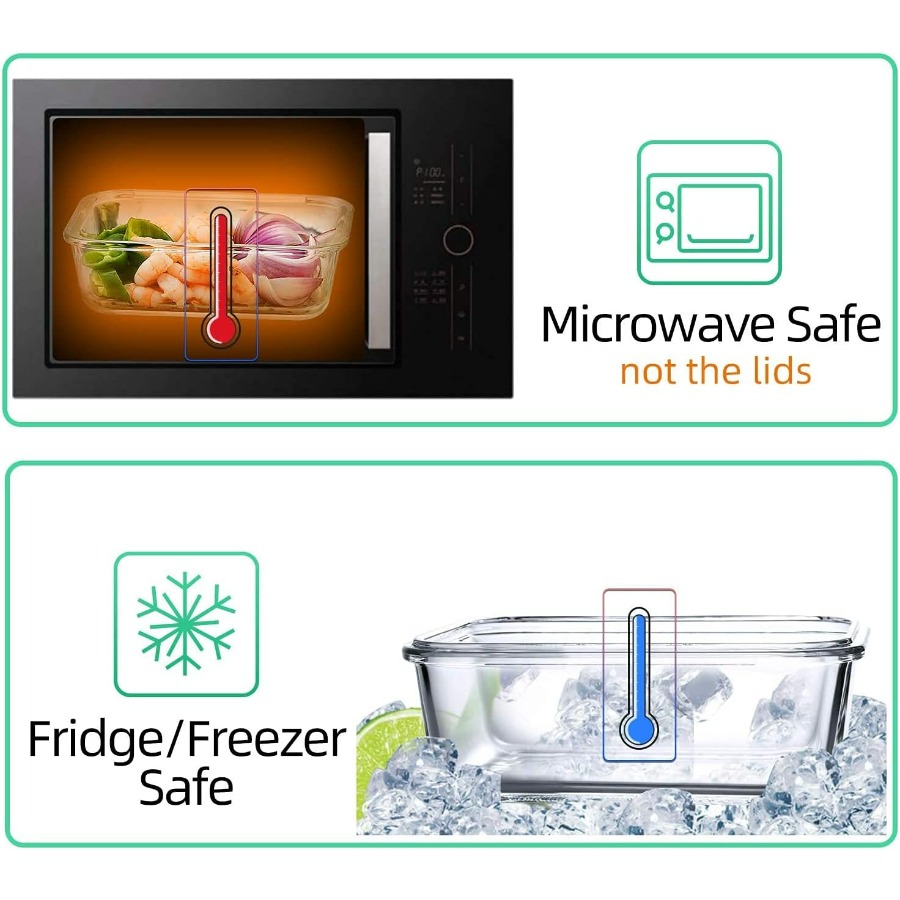 Glass Containers BPA-Free Lock - Meal Prep Freezer review and price