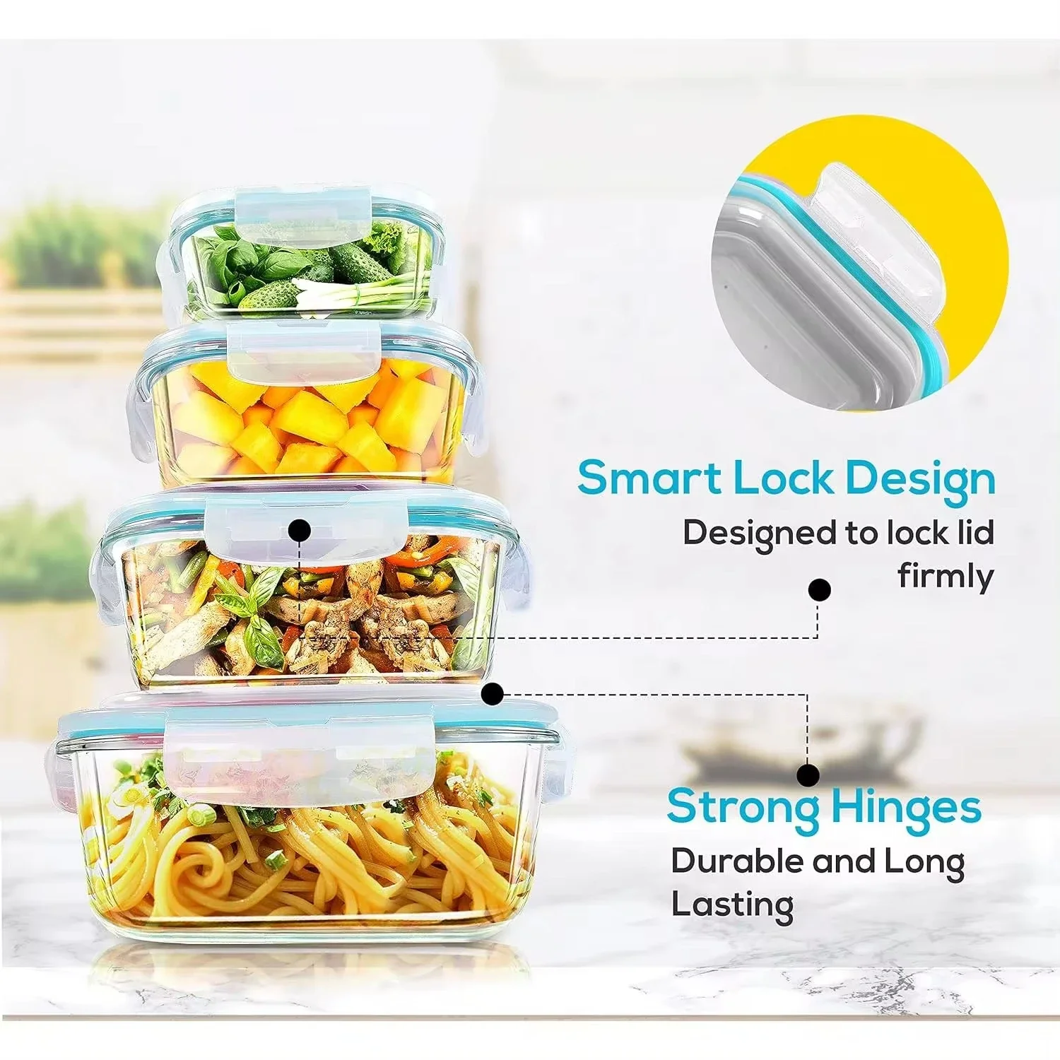 Glass Lunch Box Food Storage C - Meal Prep Freezer review and price