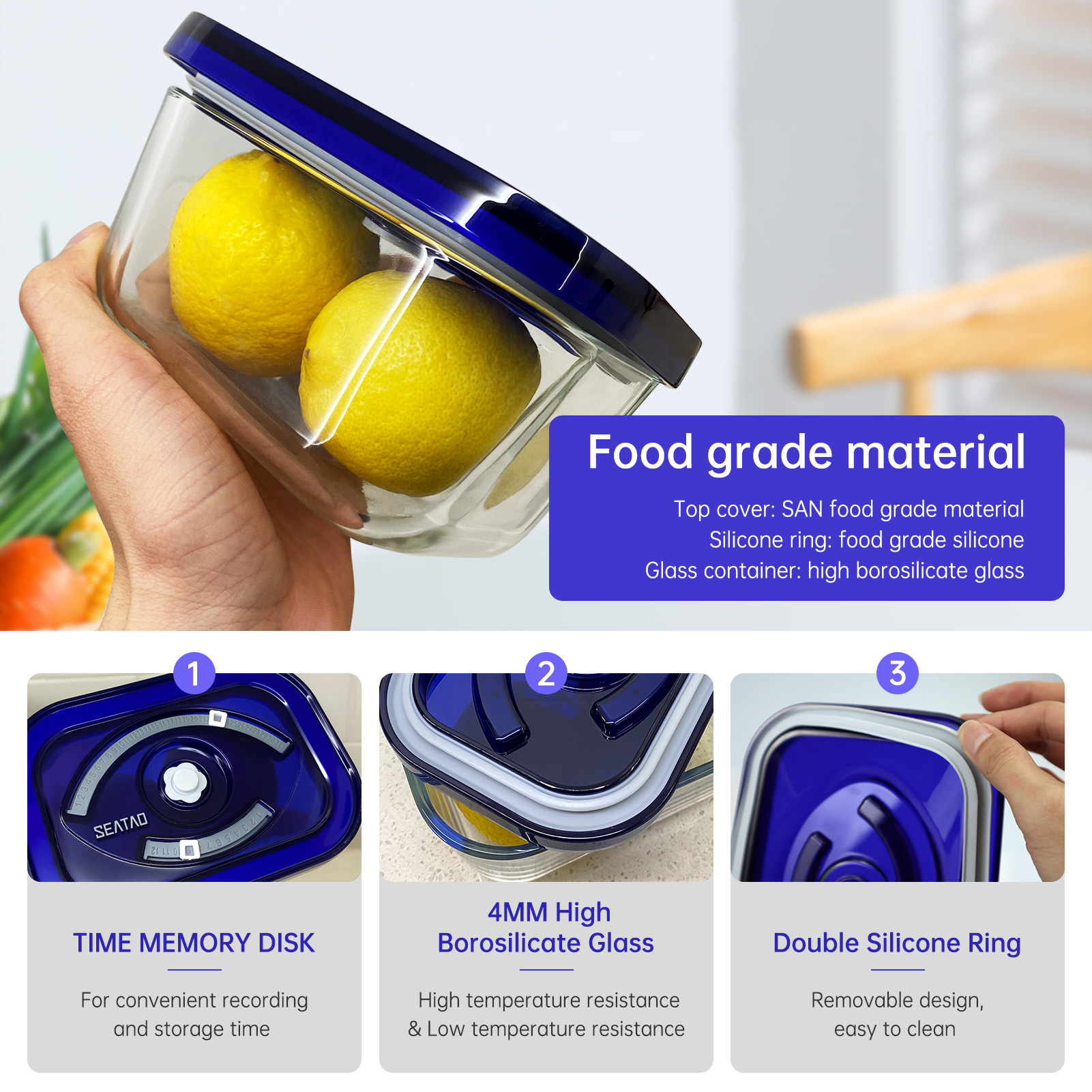 SEATAO Glass Food Storage Cont - Meal Prep Freezer review and price
